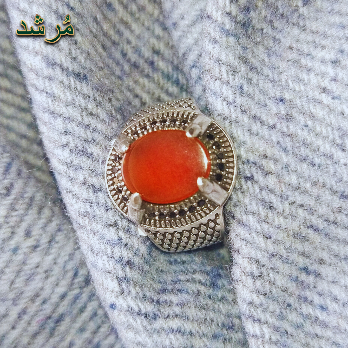Red Carnelian Shield Ring