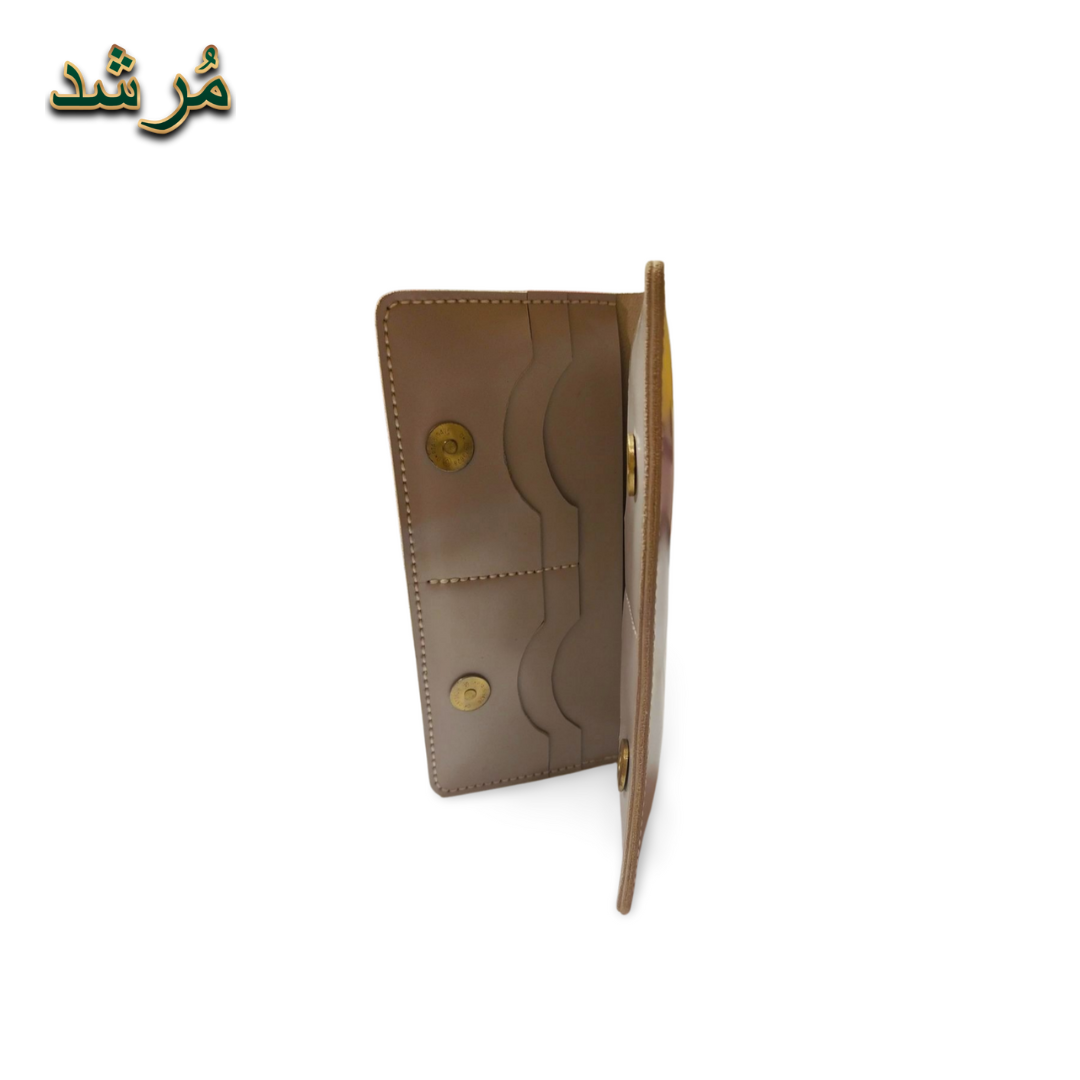 Snap Button Wallet with Metallic Hardware